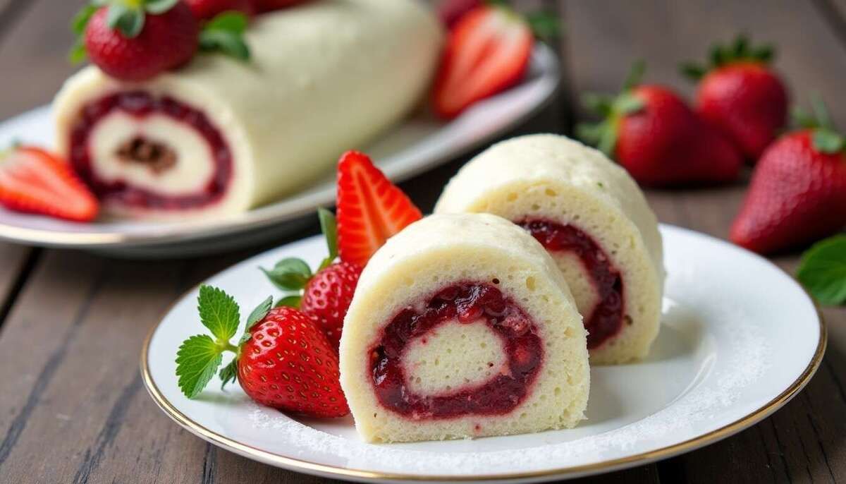 Biscuit roulé aux fraises de Cyril Lignac : un délice à partager