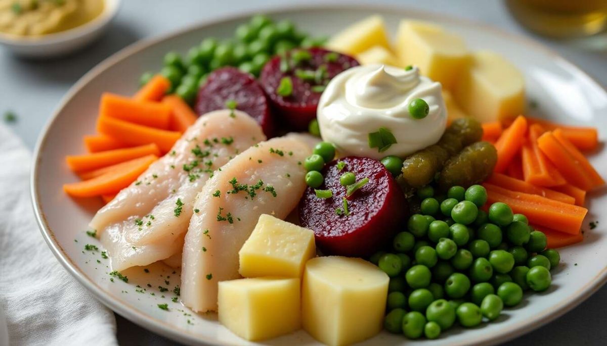 Une délicieuse salade russe au hareng fumé