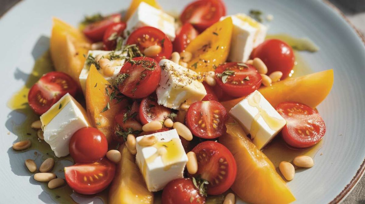 Une explosion de saveurs : la salade de fruits et tomates cerise au fromage