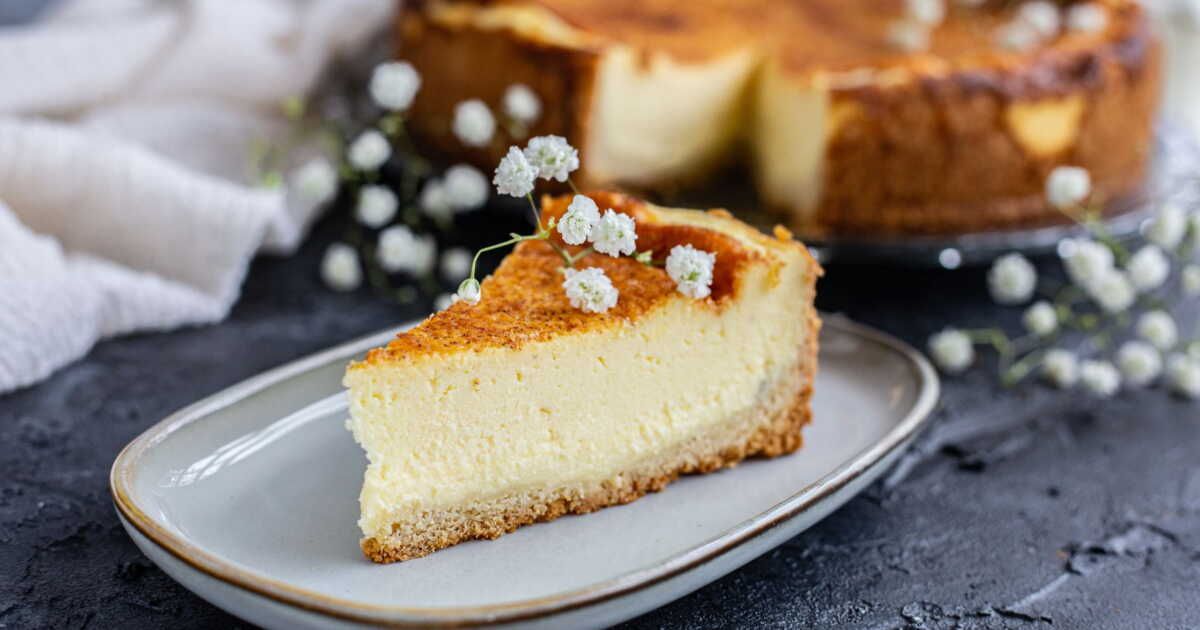 Le bonheur léger du gâteau au fromage blanc