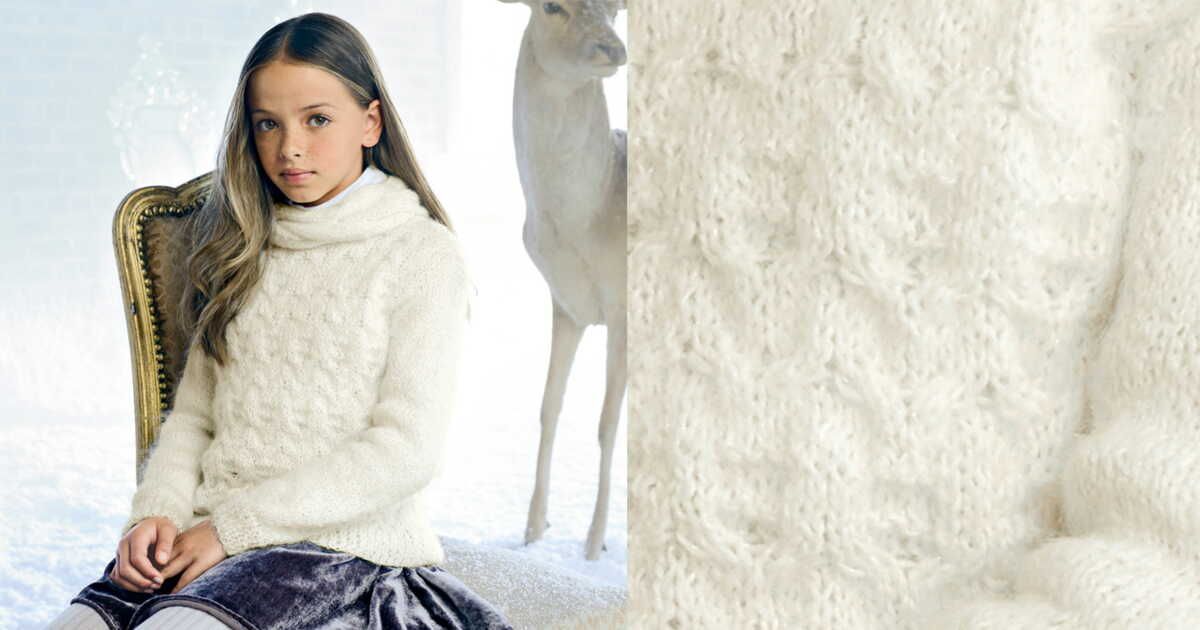 Le pull col torsadé : l'indispensable du dressing des petites filles