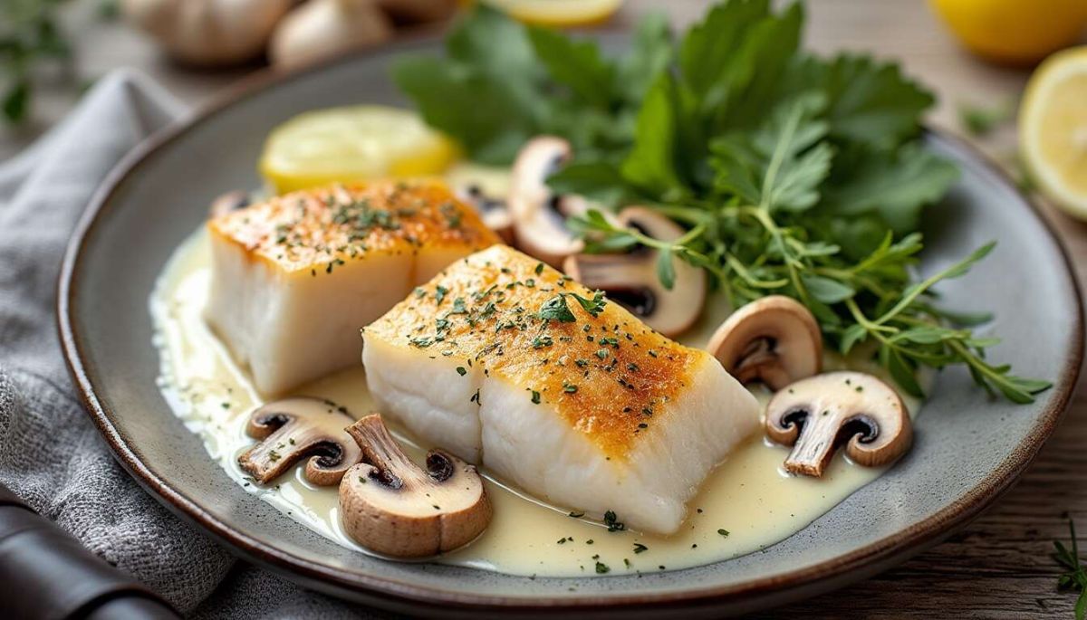 Poisson blanc aux champignons à la crème : une délicieuse évasion culinaire