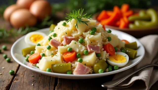 Savourez la légendaire salade russe : recette de l'Olivier