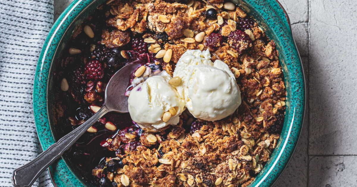Découvrez la recette du crumble croustillant et healthy avec flocons d'avoine