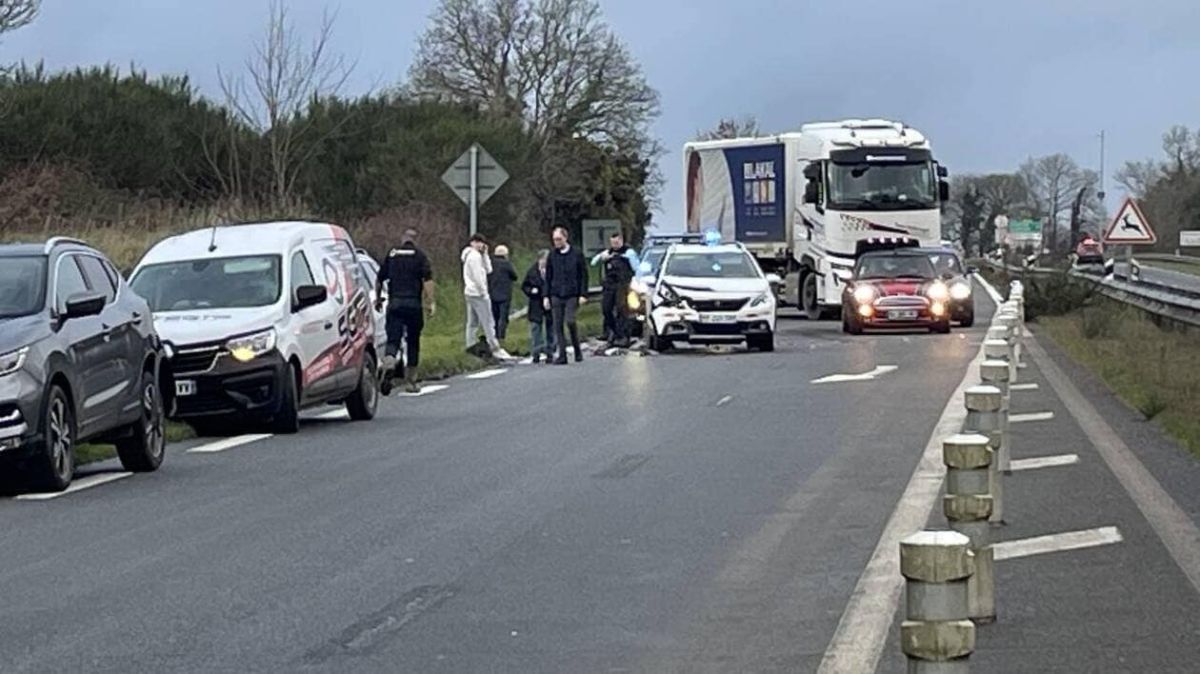 Quatre voitures s'entrechoquent près de Guingamp : les gendarmes interviennent rapidement