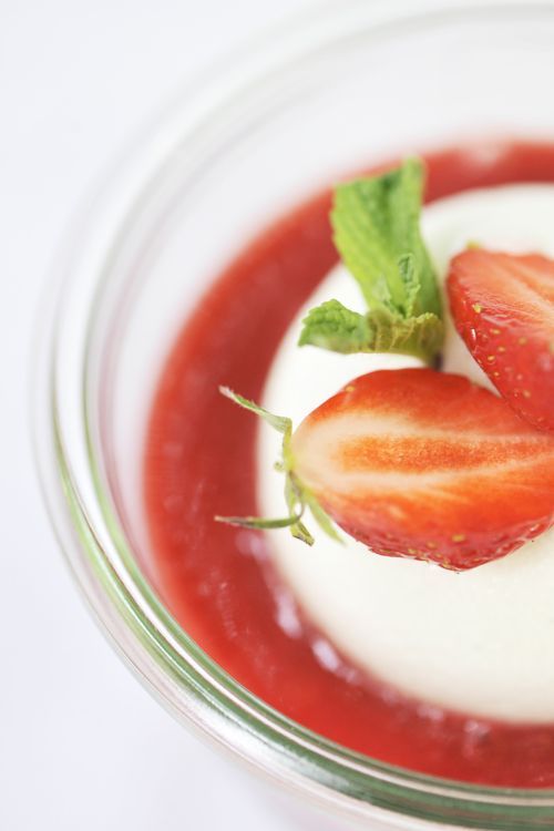 l'île flottante fraise menthe