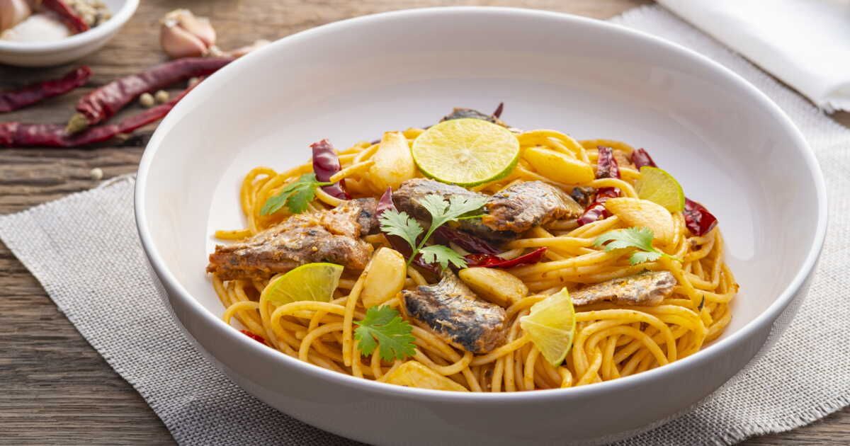 Spaghettis aux pleurotes et rougets : la recette de Julie Andrieu