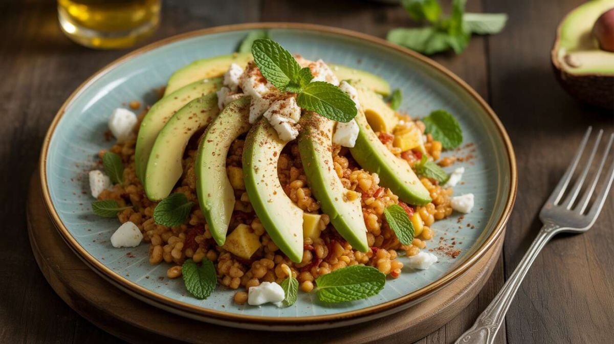 Une salade orientale au boulgour, avocat et chèvre pour éveiller vos papilles