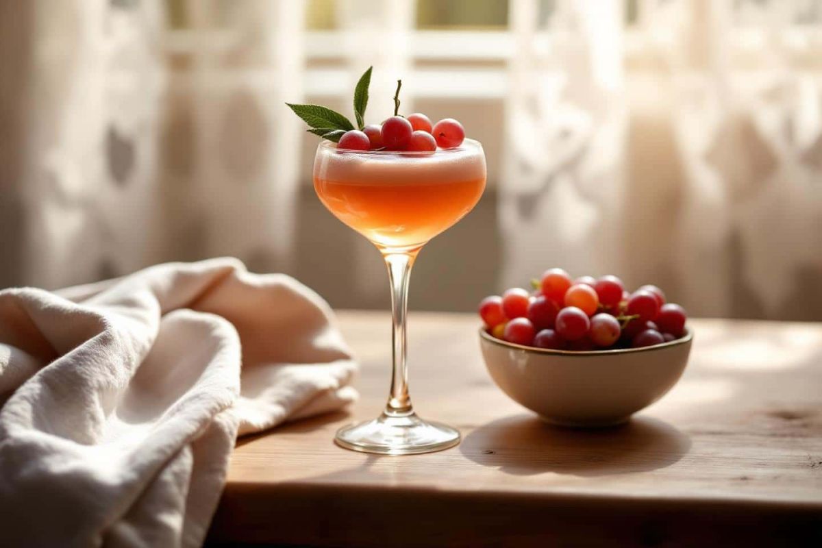Découvrez le cocktail d'automne : Autumn Smash raisin muscat-sauge