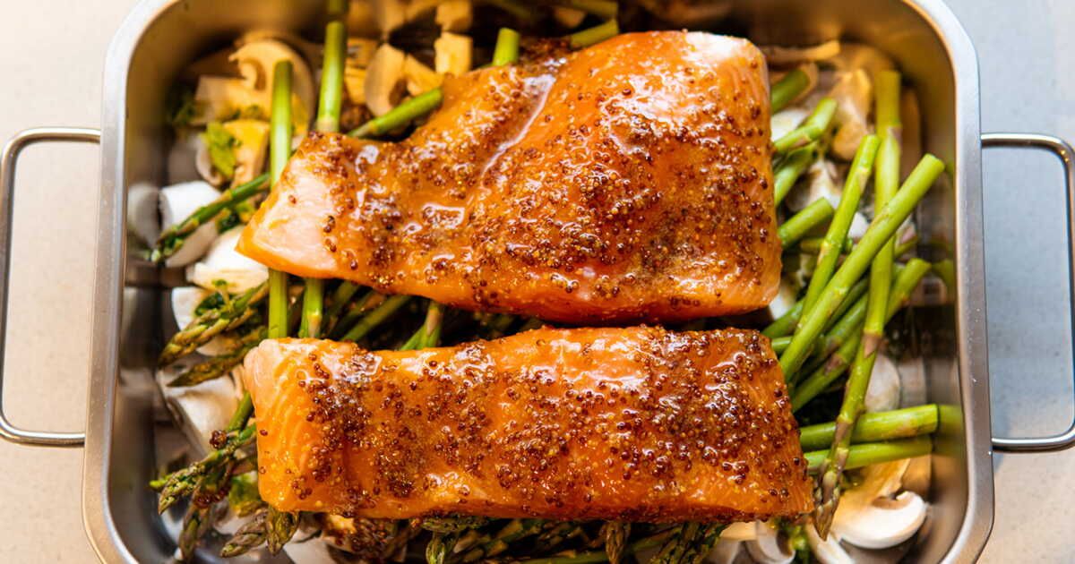 Filet de saumon à la moutarde et au miel : une recette simple et rapide