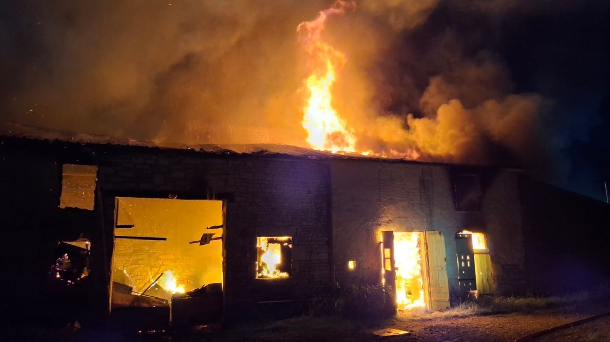 Incendie spectaculaire à Beauvoir-sur-Niort : six personnes évacuées