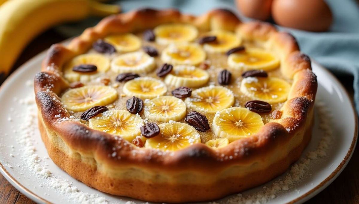 Savoureux clafoutis à la banane et raisins secs : un délice facile à préparer