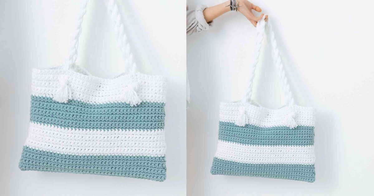 Découvrez le cabas rayé au crochet pour un été stylé