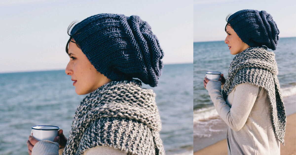 Le charme intemporel du bonnet en côtes et son châle assorti