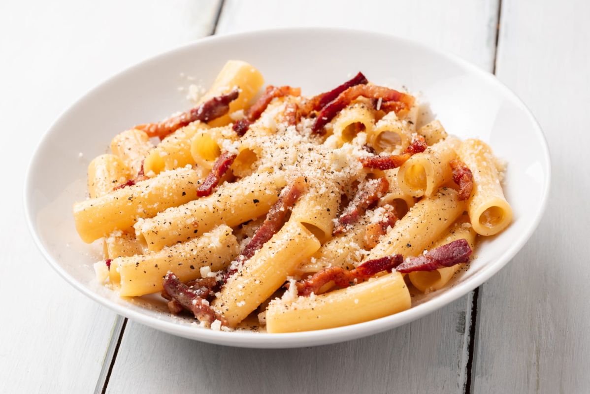 une alternative légère aux pâtes à la carbonara par un chef italien