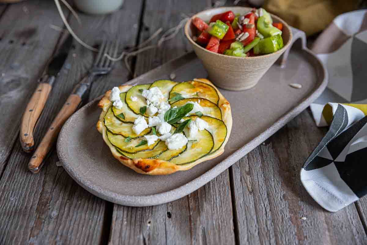 Des tartelettes tatin de courgette au chèvre pour vous régaler