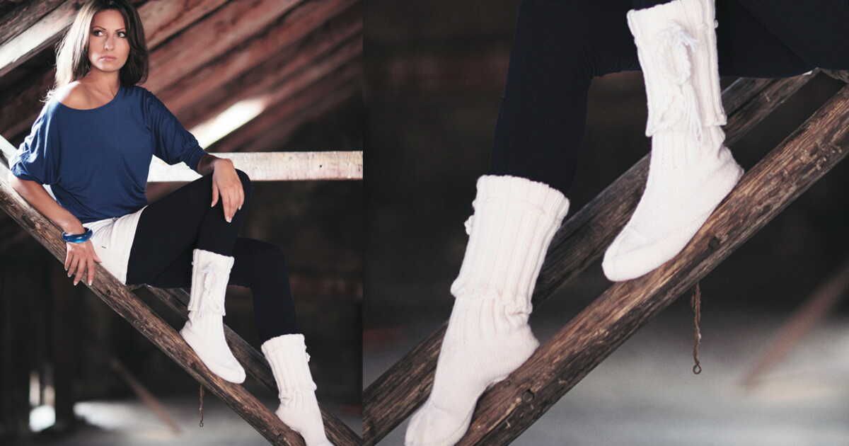 Les chaussettes d'intérieur écrues : un choix tendance