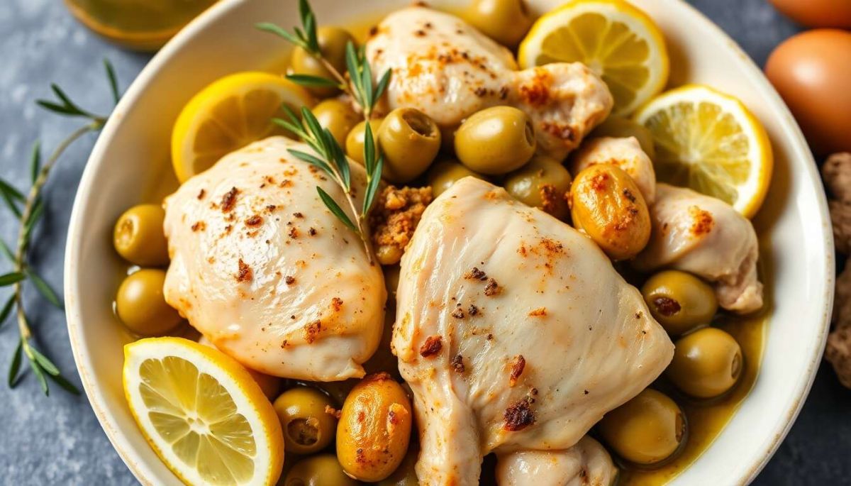 Savourez le poulet au citron et olives : une recette méditerranéenne simple et délicieuse