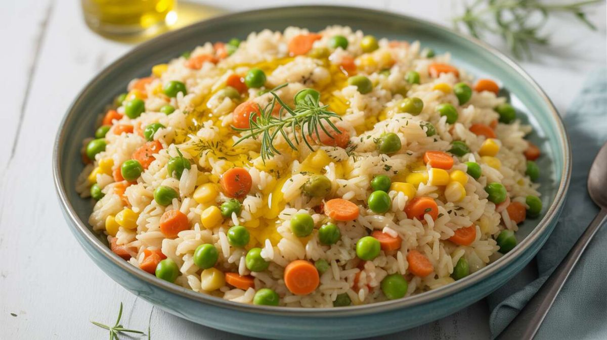Savourez le printemps avec ce riz léger aux légumes colorés