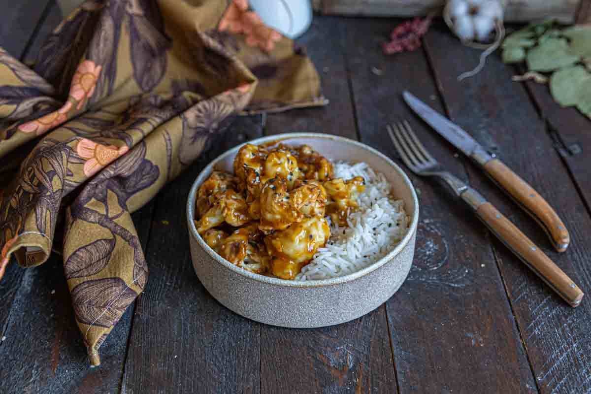Chou-fleur caramélisé sésame & gingembre