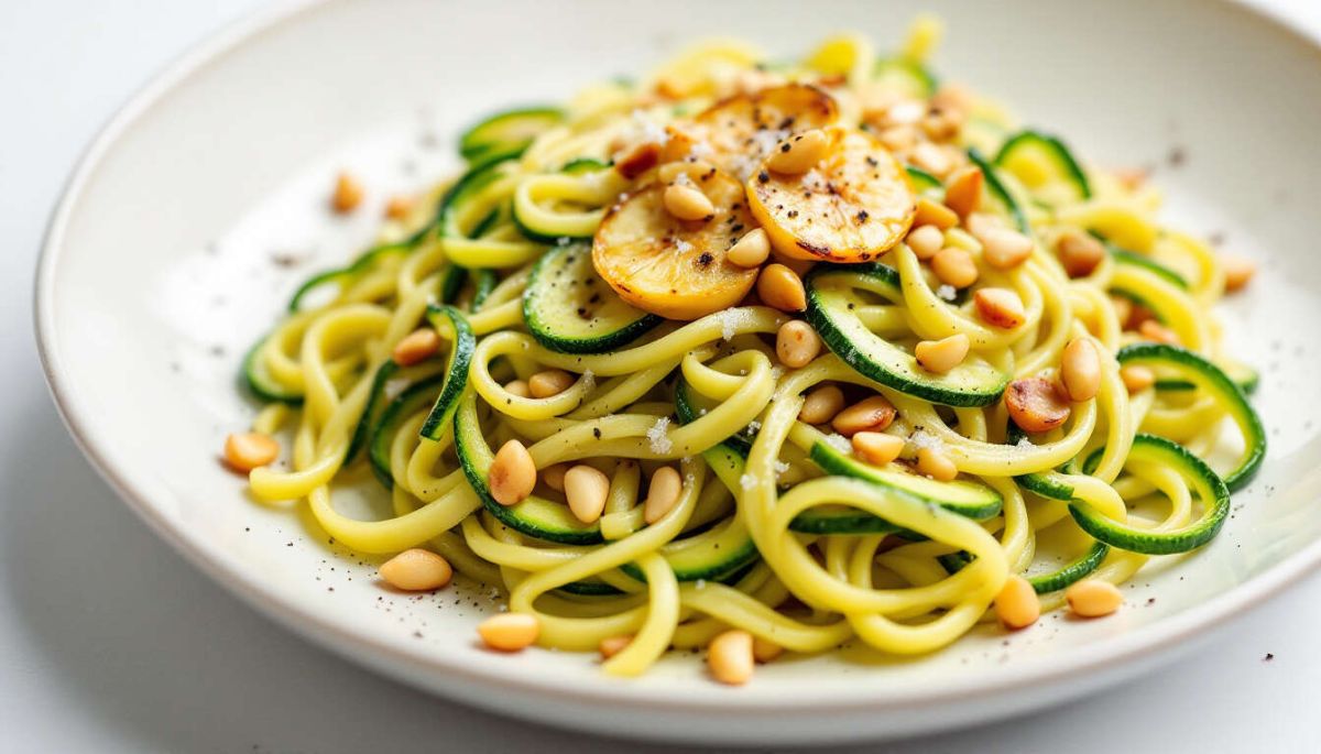 Des tagliatelles de courgettes aux pignons pour éveiller vos papilles